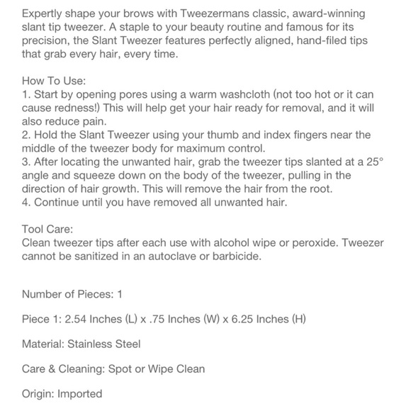 TWEEZERMAN Stainless Steel Slant Tip Tweezer, Hand File Tool Midnight Sky Black - Picture 2 of 6